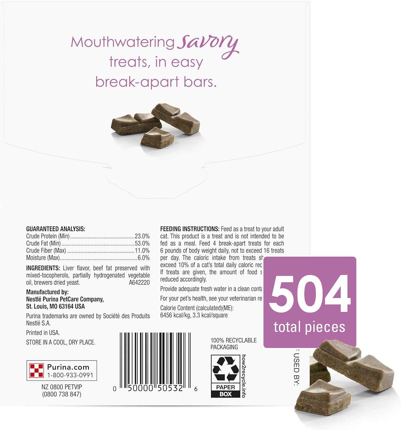 Purina Limited Ingredient Cat Treats, Savory Cravings Beef Flavor - 9 Oz. Box