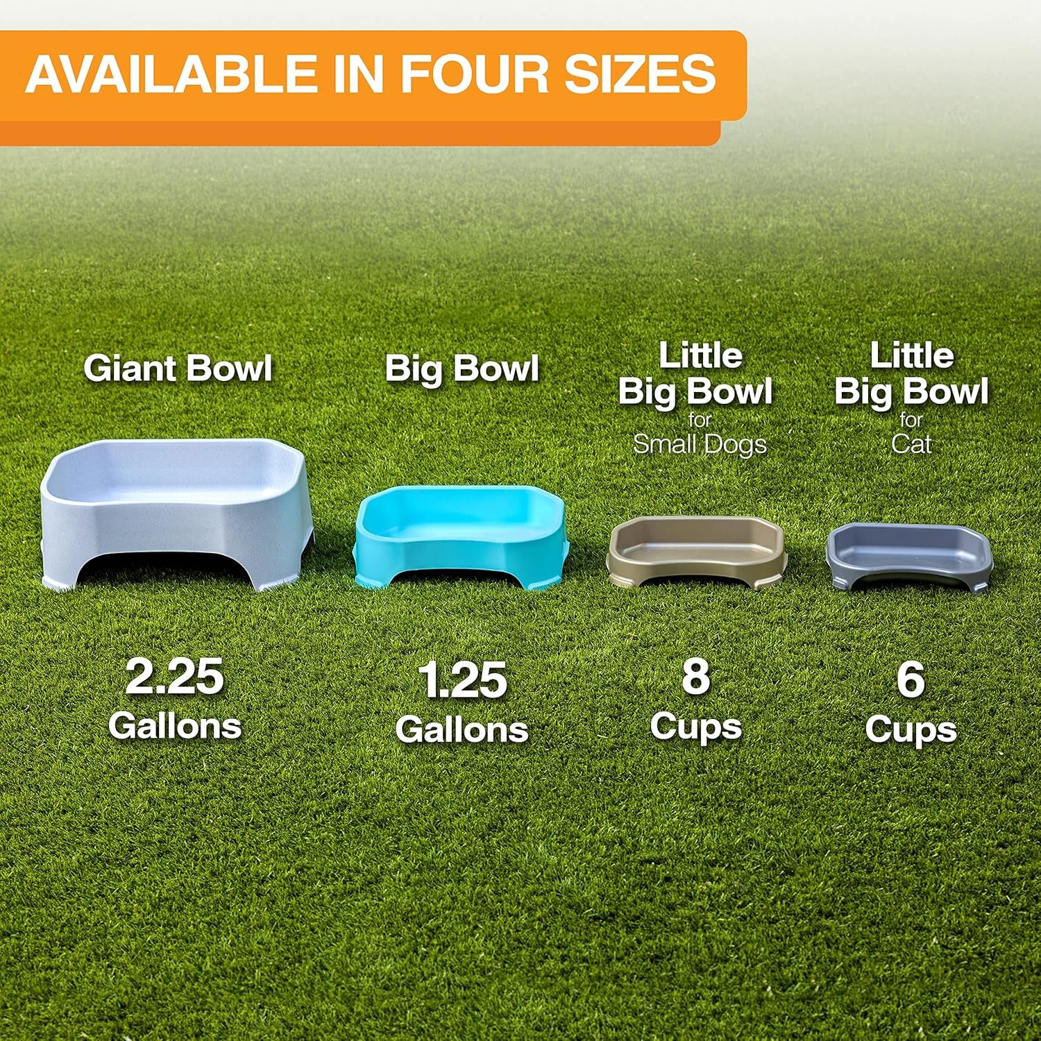 Giant Bowl - Extra Large Water Bowl for Dogs - Perfect for Outdoors (2.25 Gallon Capacity, 288 Oz) - Vanilla Bean