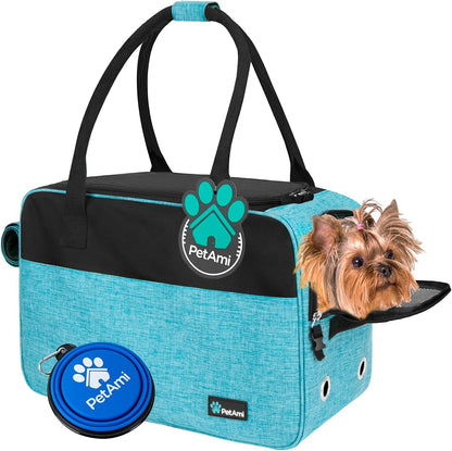 Airline Approved Dog Purse Carrier | Soft-Sided Pet Carrier for Small Dog, Cat, Puppy, Kitten | Portable Stylish Pet Travel Handbag | Ventilated Breathable Mesh, Sherpa Bed